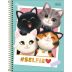 Caderno Espiral Capa Dura Universitário 10 Matérias Purrfect Cats 160 Folhas Tilibra (Sortido)