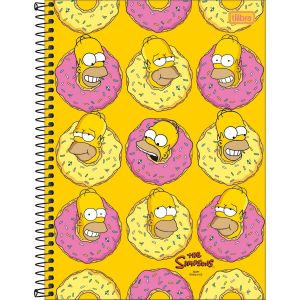 Caderno Espiral Capa Dura Universitário 10 Matérias Simpsons 160 Folhas Tilibra (Sortido)