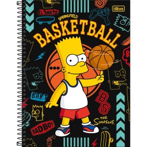 Caderno Espiral Capa Dura Universitário 10 Matérias Simpsons 160 Folhas Tilibra (Sortido)