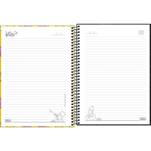 Caderno Espiral Capa Dura Universitário 10 Matérias Simpsons 160 Folhas Tilibra (Sortido)