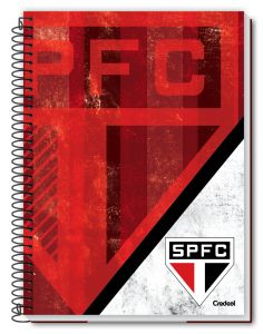 Caderno Espiral Universitário Capa Dura 10 Matérias SPFC 160 Folhas Credeal (Sortido)