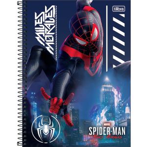 Caderno Espiral Universitário Capa Dura 10 Matérias Spider Game 160 Folhas (Sortido)