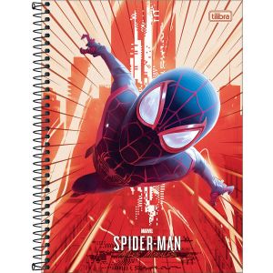 Caderno Espiral Universitário Capa Dura 10 Matérias Spider Game 160 Folhas (Sortido)