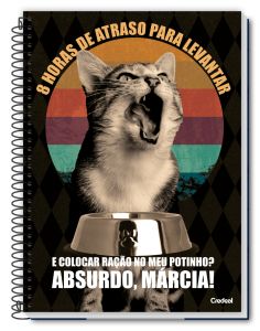 Caderno Espiral Universitário Capa Dura 10 Matérias Vida De Pet 160 Folhas Credeal (Sortido)