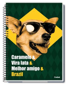 Caderno Espiral Universitário Capa Dura 10 Matérias Vida De Pet 160 Folhas Credeal (Sortido)