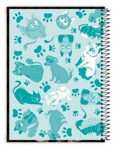 Caderno Espiral Universitário Capa Dura 10 Matérias Vida De Pet 160 Folhas Credeal (Sortido)