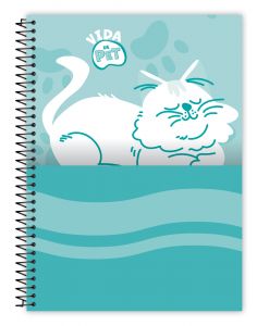 Caderno Espiral Universitário Capa Dura 10 Matérias Vida De Pet 160 Folhas Credeal (Sortido)