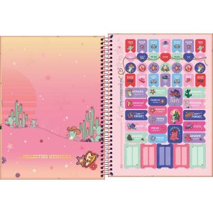 Caderno Espiral Capa Dura Universitário Connect 10 Matérias West Girl 160 Folhas Tilibra (Sortido)