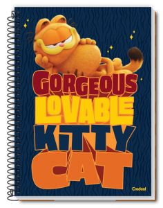 Caderno Espiral Universitário Capa Dura 12 Matérias Garfield O Filme 192 Folhas Credeal (Sortido)