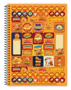 Caderno Espiral Universitário Capa Dura 12 Matérias Garfield O Filme 192 Folhas Credeal (Sortido)