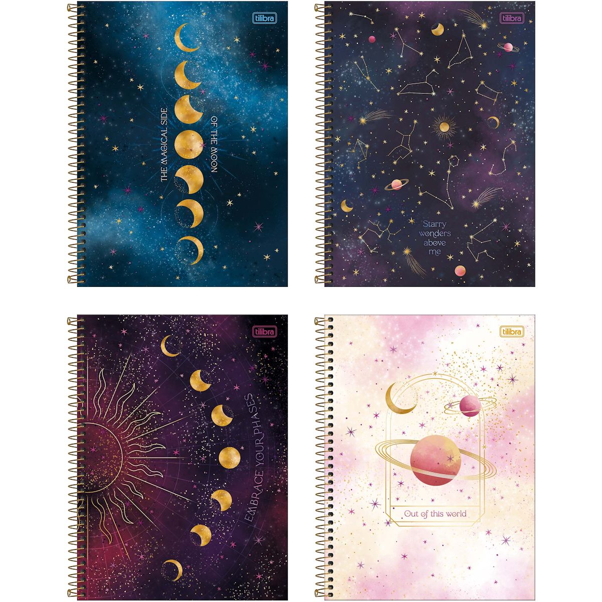 Caderno Espiral Universitário Capa Dura Magic 12 Matérias 192 Folhas Tilibra (Sortido)