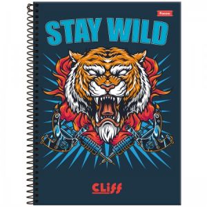 Caderno Universitário Masculino Cliff 15 Matérias 240 Folhas Foroni (Sortido)