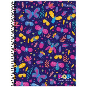 Caderno Universitário Pop Collection 15 Matérias 300 Folhas Foroni (Sortido)