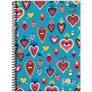 Caderno Universitário Pop Collection 15 Matérias 300 Folhas Foroni (Sortido)