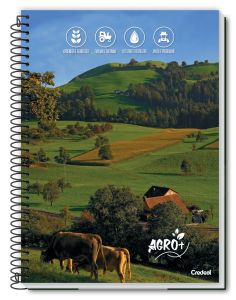 Caderno Espiral Universitário Capa Dura 1 Matéria Agro+ 80 Folhas Credeal (Sortido)