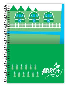 Caderno Espiral Universitário Capa Dura 1 Matéria Agro+ 80 Folhas Credeal (Sortido)