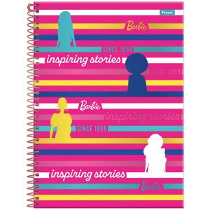 Caderno Universitário Capa Dura Barbie Teen 1 Matéria 80 Folhas Foroni (Sortido)