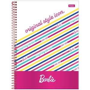 Caderno Universitário Capa Dura Barbie Teen 1 Matéria 80 Folhas Foroni (Sortido)