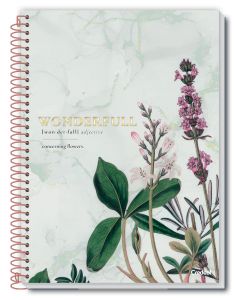 Caderno Espiral Universitário Capa Dura 1 Matéria Botanical 80 Folhas Credeal (Sortido)