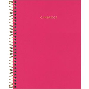 Caderno Espiral Universitário Capa Dura Cambridge Pink 1 Matéria 80 Folhas Tilibra (Sortido)