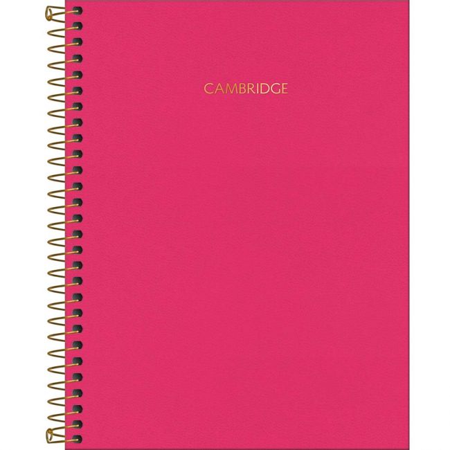 Caderno Espiral Universitário Capa Dura Cambridge Pink 1 Matéria 80 Folhas Tilibra (Sortido)