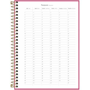 Caderno Espiral Universitário Capa Dura Cambridge Pink 1 Matéria 80 Folhas Tilibra (Sortido)