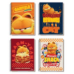 Caderno Espiral Universitário Capa Dura 1 Matéria Garfield O Filme 80 Folhas Credeal (Sortido)