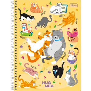 Caderno Espiral Universitário Capa Dura Hug Me 1 Matéria 80 Folhas (Sortido)