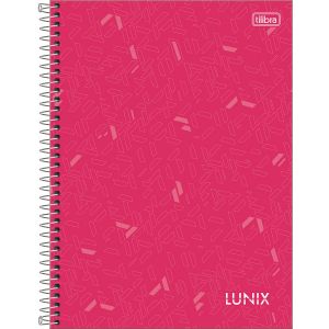 Caderno Espiral Universitário Capa Dura 1 Matéria Lunix 80 Folhas