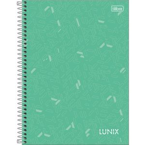 Caderno Espiral Universitário Capa Dura 1 Matéria Lunix 80 Folhas