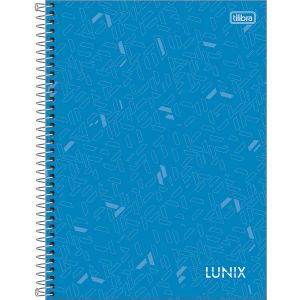 Caderno Espiral Universitário Capa Dura 1 Matéria Lunix 80 Folhas