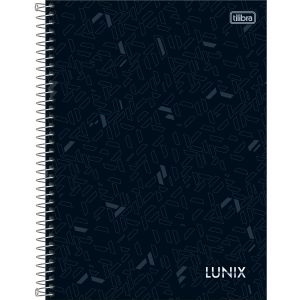 Caderno Espiral Universitário Capa Dura 1 Matéria Lunix 80 Folhas