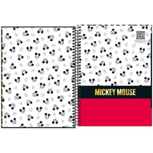 Caderno Espiral Capa Dura Universitário 1 Matéria Mickey 80 Folhas (Sortido)