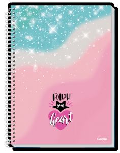 Caderno Espiral Universitário Capa Dura 1 Matéria Moments 80 Folhas Credeal (Sortido)