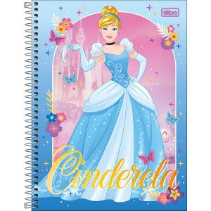 Caderno Capa Dura Universitário 1 Matéria Princesas Fit 80 Folhas Tilibra (Sortido)