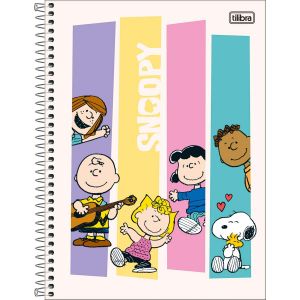 Caderno Espiral Capa Dura Universitário Connect 1 Matéria Snoopy 80 Folhas Tilibra (Sortido)