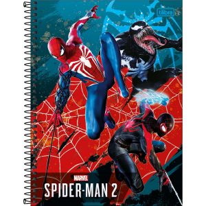 Caderno Espiral Capa Dura Universitário Connect 1 Matéria Spider-Man Game 80 Folhas Tilibra (Sortido)