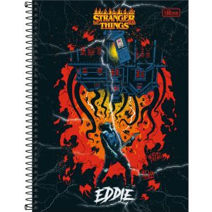 Caderno Espiral Universitário Capa Dura 1 Matéria Connect Stranger Things 80 Folhas (Sortido)