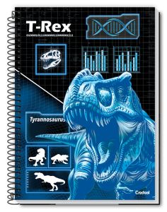 Caderno Espiral Universitário Capa Dura 1 Matéria Super Dino 80 Folhas Credeal (Sortido)