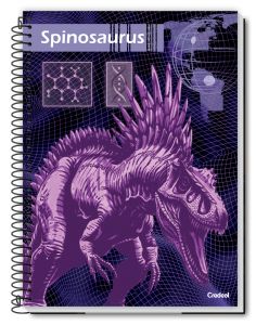 Caderno Espiral Universitário Capa Dura 1 Matéria Super Dino 80 Folhas Credeal (Sortido)