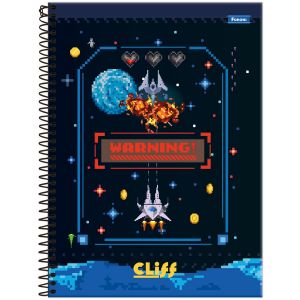 Caderno Universitário Masculino Cliff 20 Matérias 320 Folhas Foroni (Sortido)