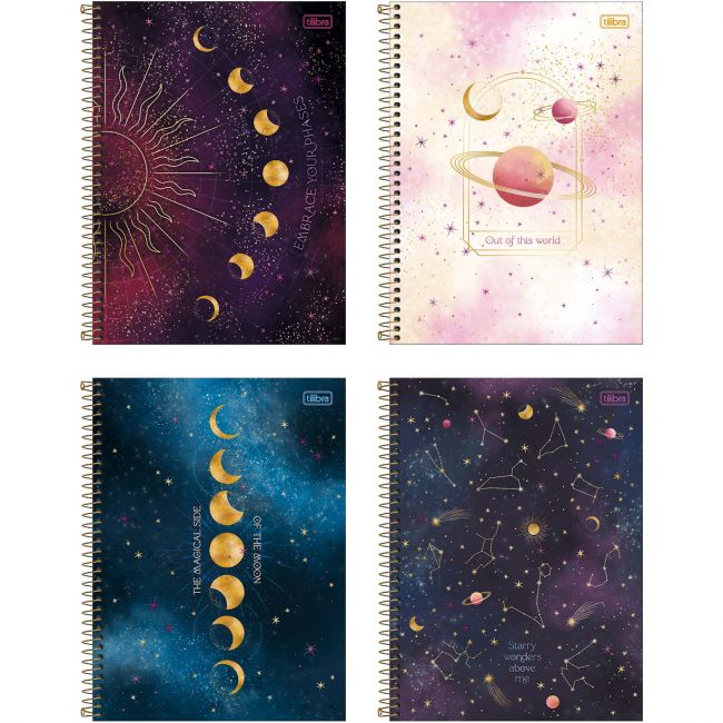 Caderno Espiral Universitário Capa Dura Magic 20 Matérias 320 Folhas Tilibra (Sortido)