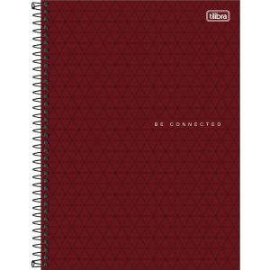 Caderno Espiral Universitário Capa Plástica Neon Connect Masculino 10 Matérias 160 Folhas Tilibra (Sortido)