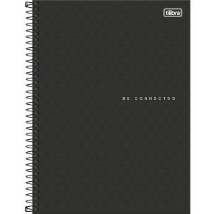 Caderno Espiral Universitário Capa Plástica Neon Connect Masculino 10 Matérias 160 Folhas Tilibra (Sortido)