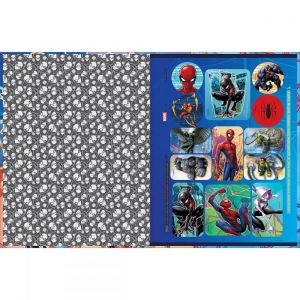 Caderno Quadriculado 1x1 cm Brochura Capa Dura Spider-Man 40 Folhas (Sortido)