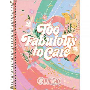 Caderno Espiral Capa Dura Universitário 16 Matérias Capricho 256 Folhas (Sortido)