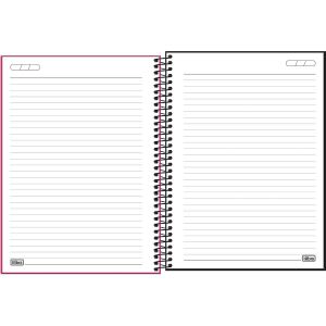 Caderno Espiral Capa Plástica Universitário 1 Matéria Neon Pink 80 Folhas