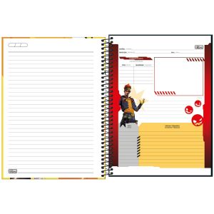 Caderno Espiral Capa Dura Universitário 10 Matérias Free Fire 160 Folhas (Sortido)