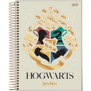 Caderno Espiral Universitário Capa Dura 15 Matérias Harry Potter 300 Folhas Jandaia (Sortido)