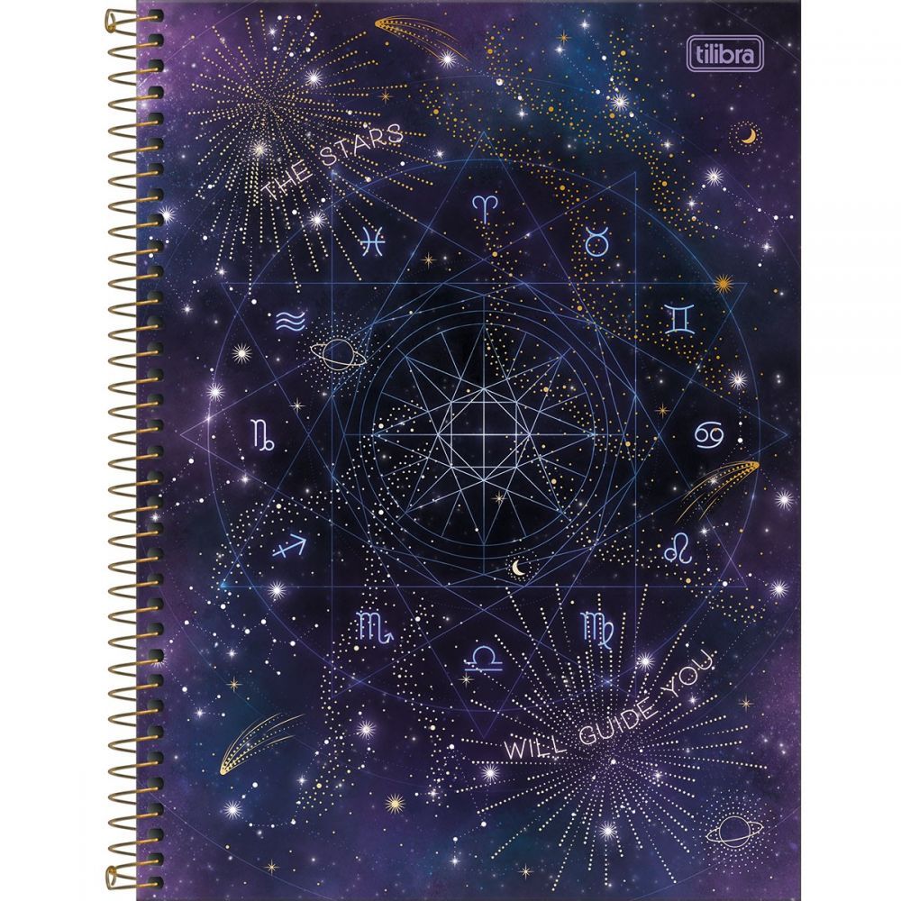 Caderno Espiral Capa Dura Universitário 1 Matéria Magic 80 Folhas (Sortido)